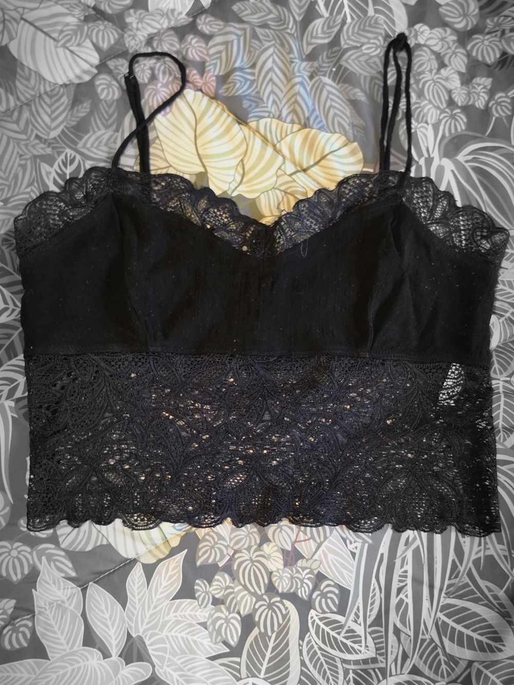 Free People Black Lace Camisole